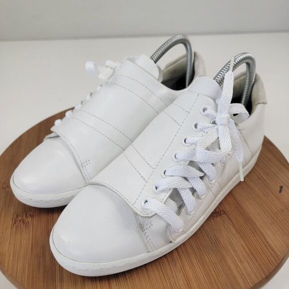 Slash Comptoir des Cotonniers White Leather Sneakers Womens Shoe Sz Eu 38 US 7.5 - Picture 2 of 15